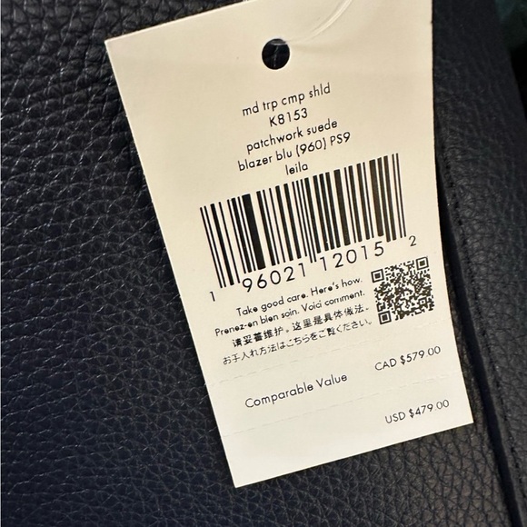 NWT Kate Spade Leila Patchwork Suede medium Triple compartment Shoulder Bag - Picture 5 of 10